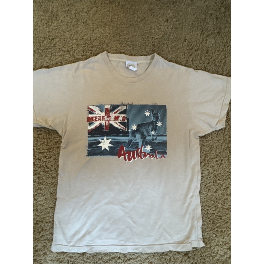 Think Australia T-Shirt Australian Flag Kangaroo Men's Extra Small